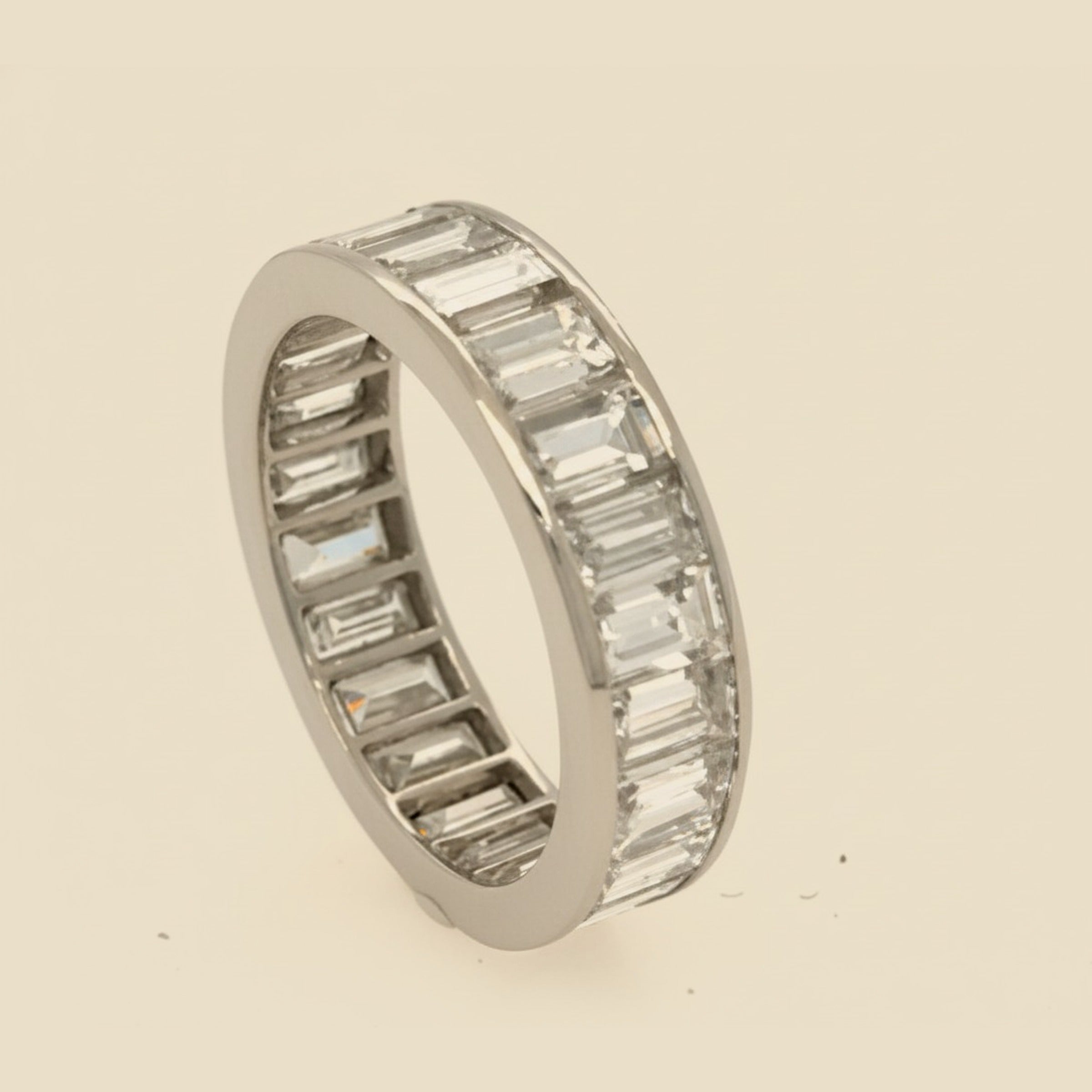 Platinum Channel Set Diamond Eternity Band