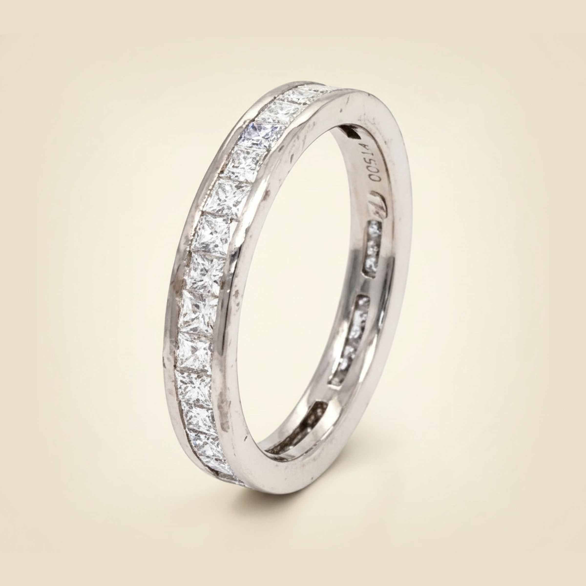 Platinum Channel Set Diamond Eternity Band – Empire Diamond