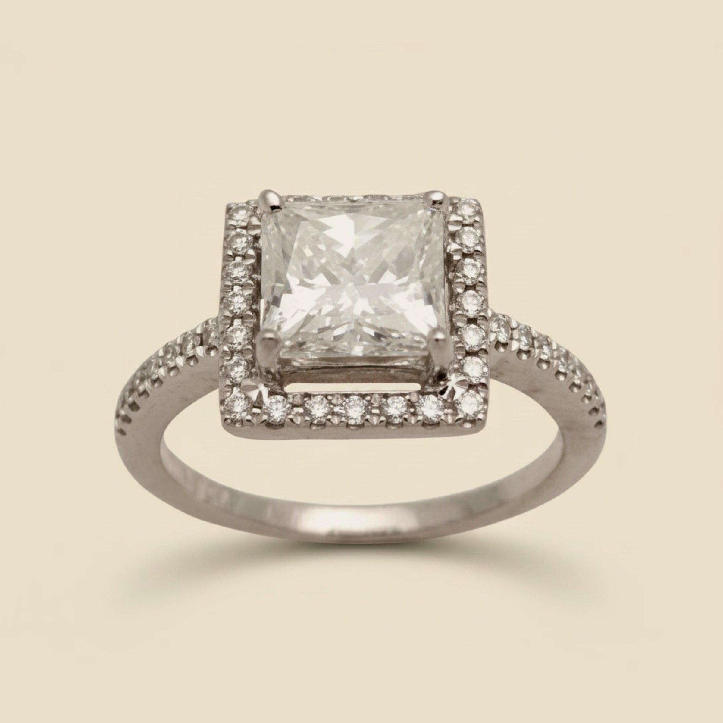 Princess Cut Diamond 1.76cts.