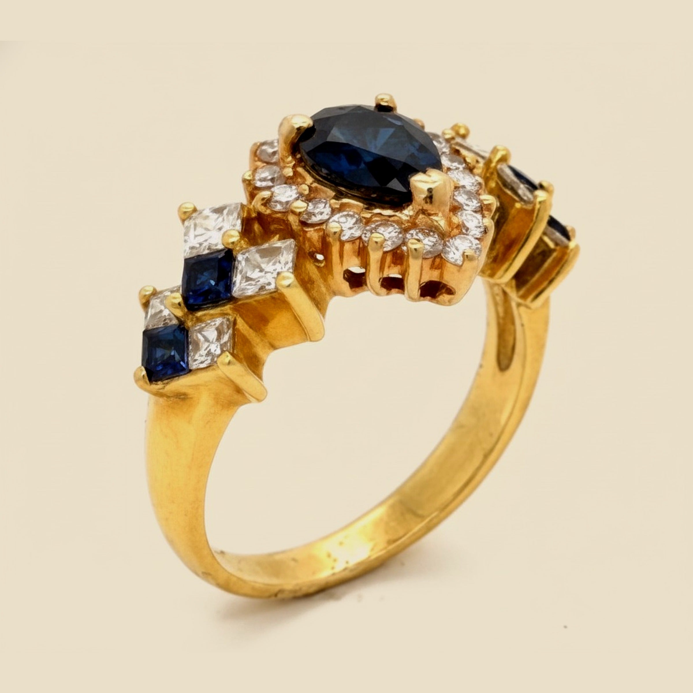 Sapphire & Diamond Cocktail Ring