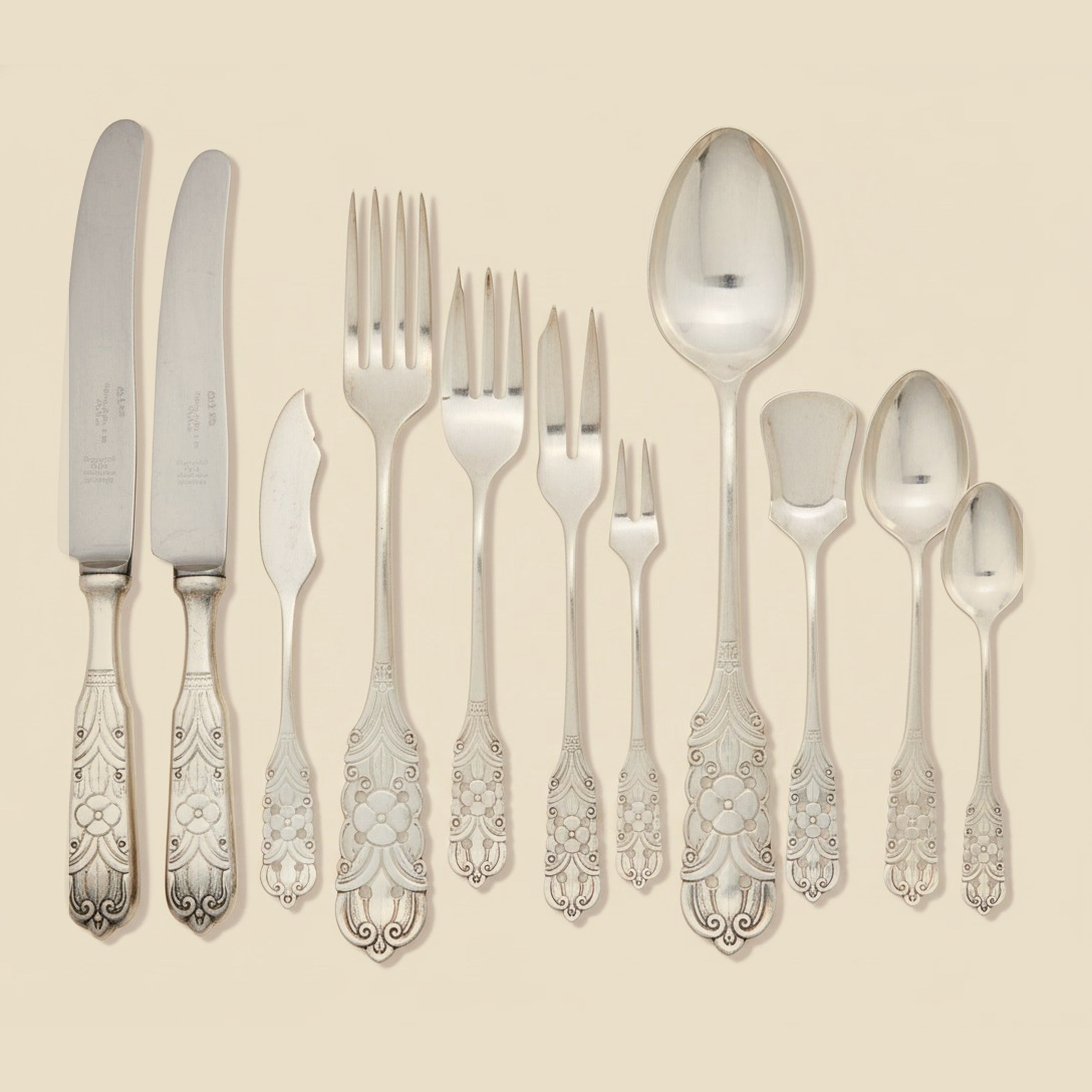 Silver Flatware Set. Pattern Arias , Peru – Empire Diamond