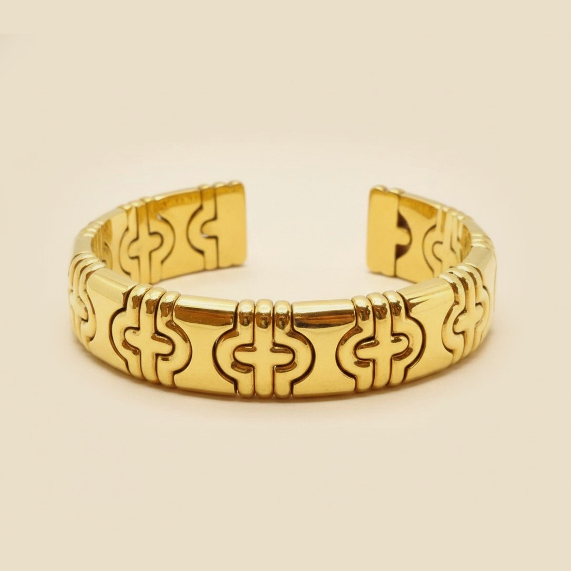 Solid Yellow Gold Cuff Bracelet – Empire Diamond