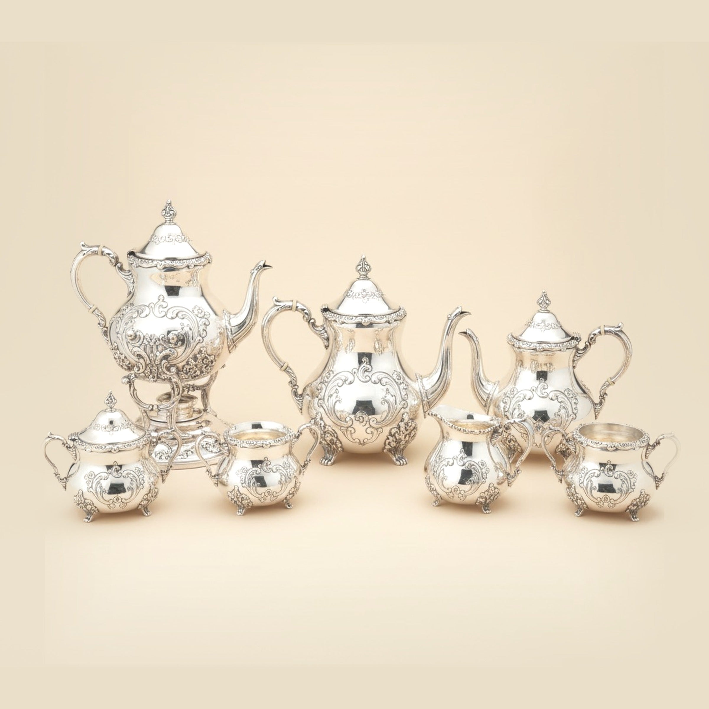 Sterling Silver Coffee and Tea Set by Poole