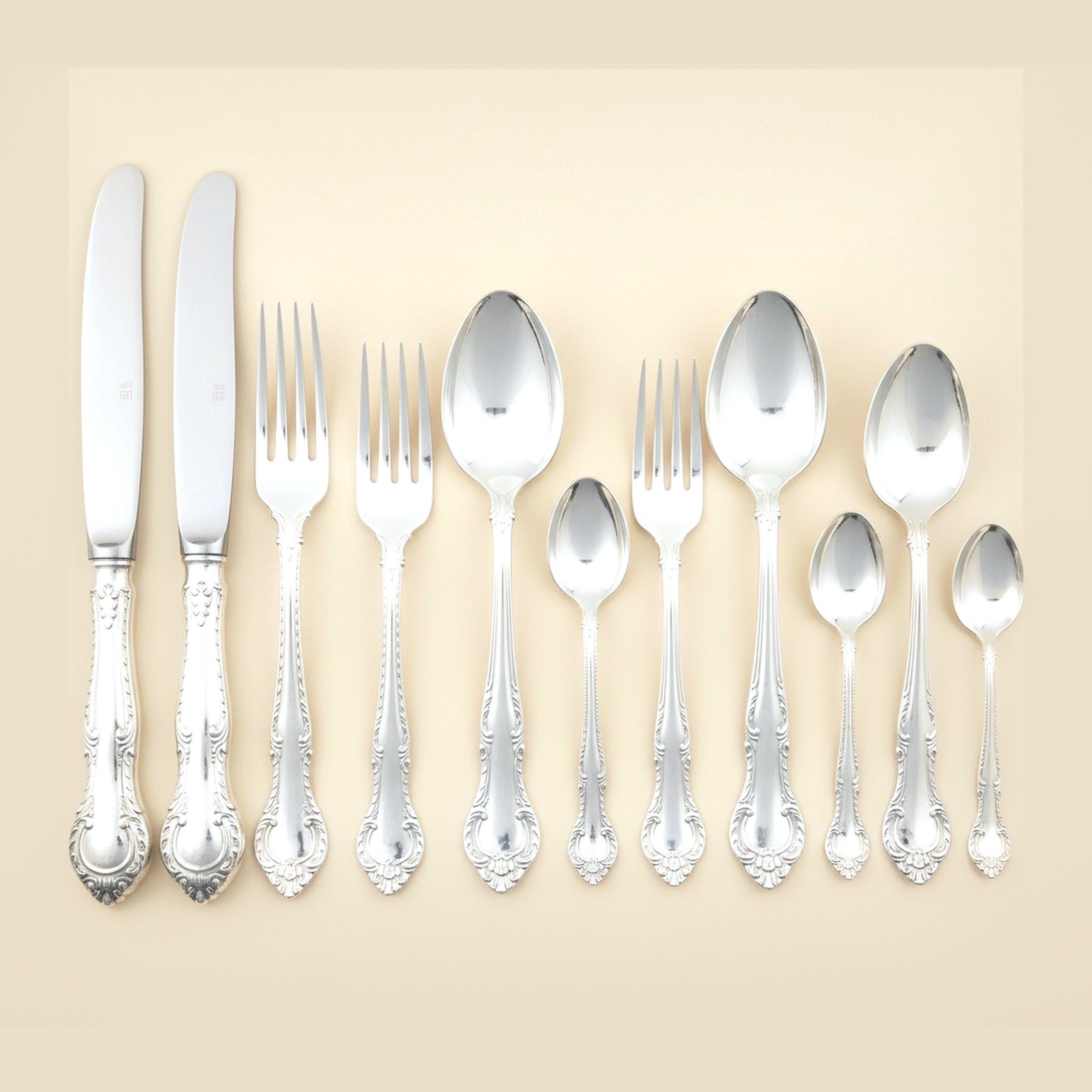 Sterling Silver Gorham English Gadroon Service for 12