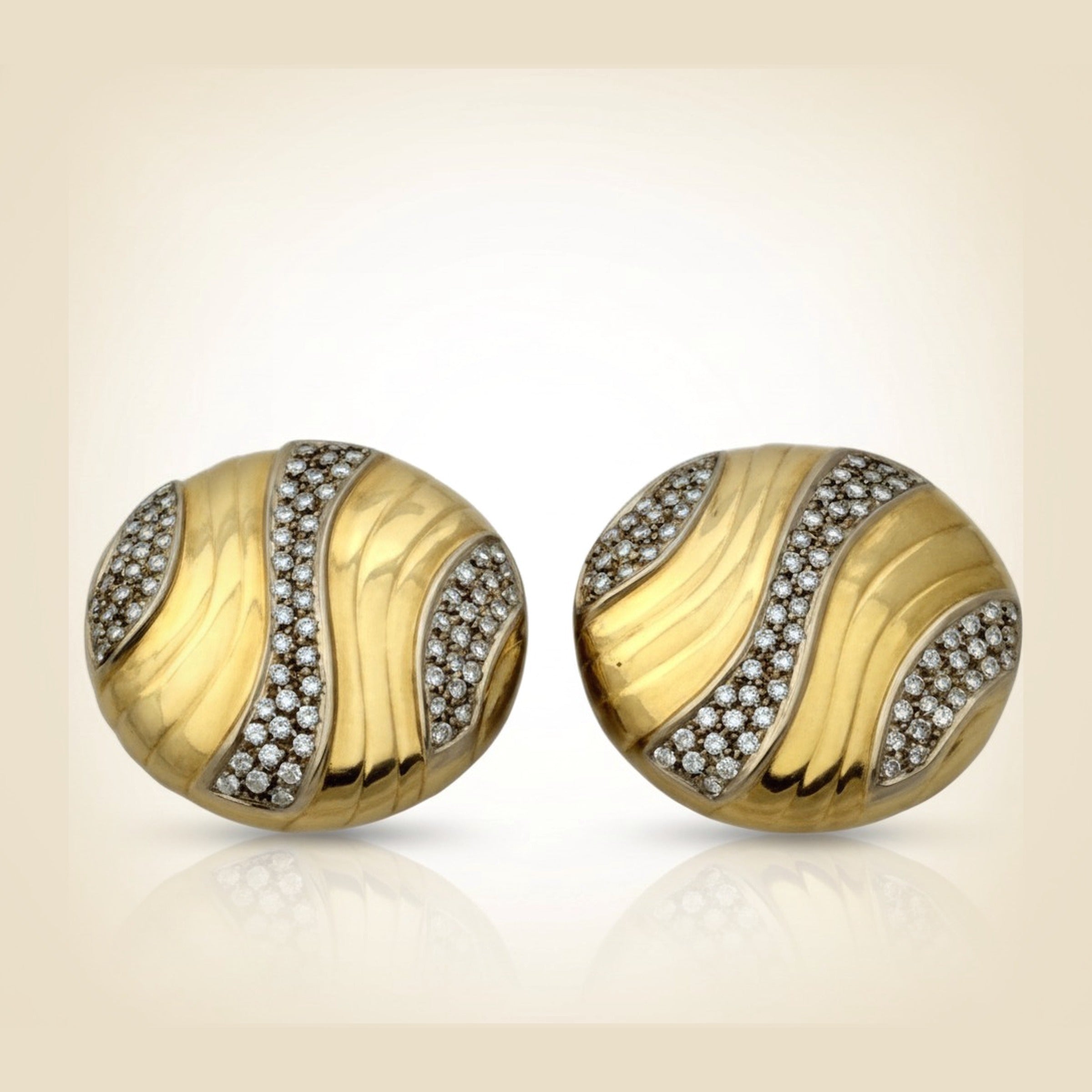 Tiffany & Co. Gold and Diamond Ear Clips