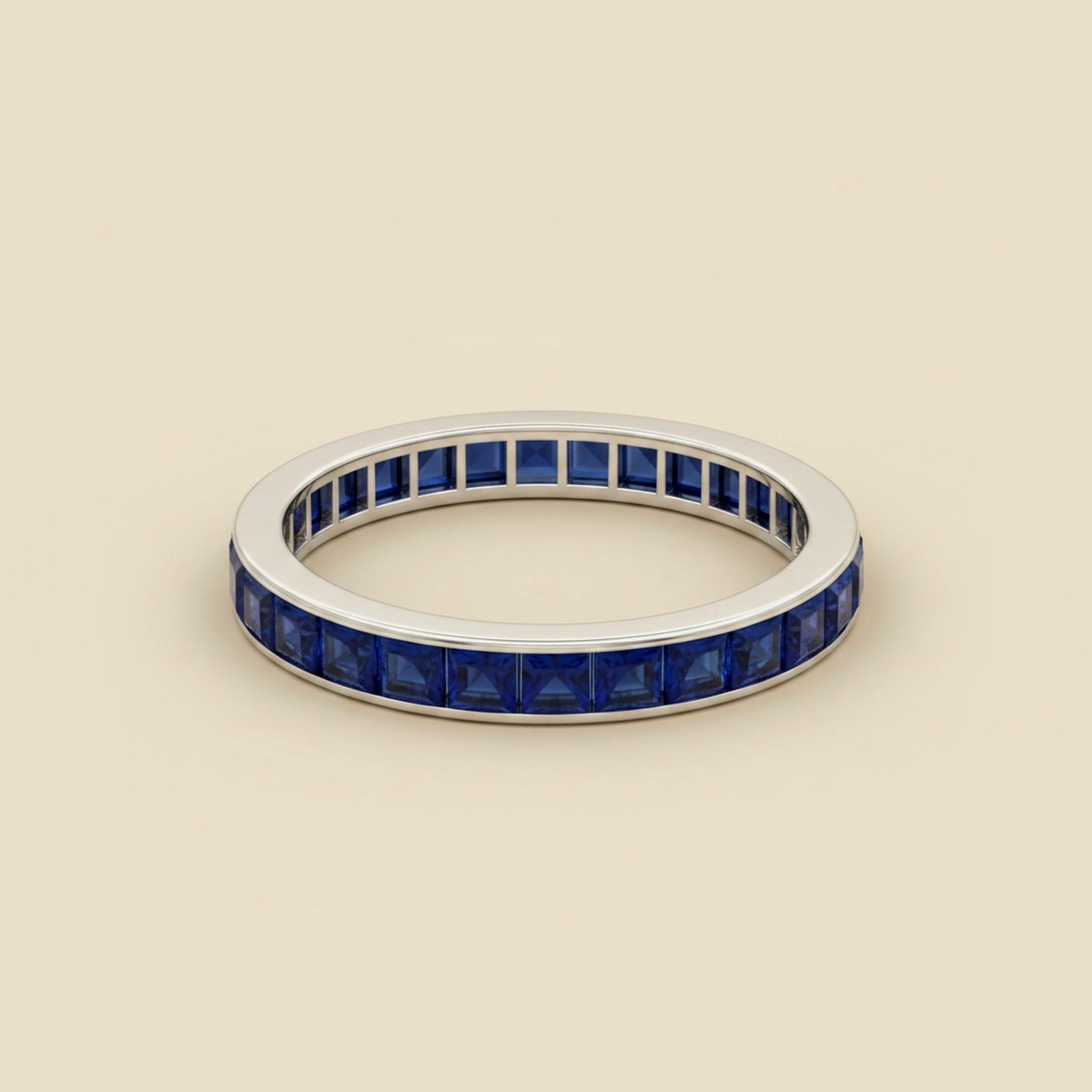 Tiffany & Co. Palladium Sapphire Eternity Band