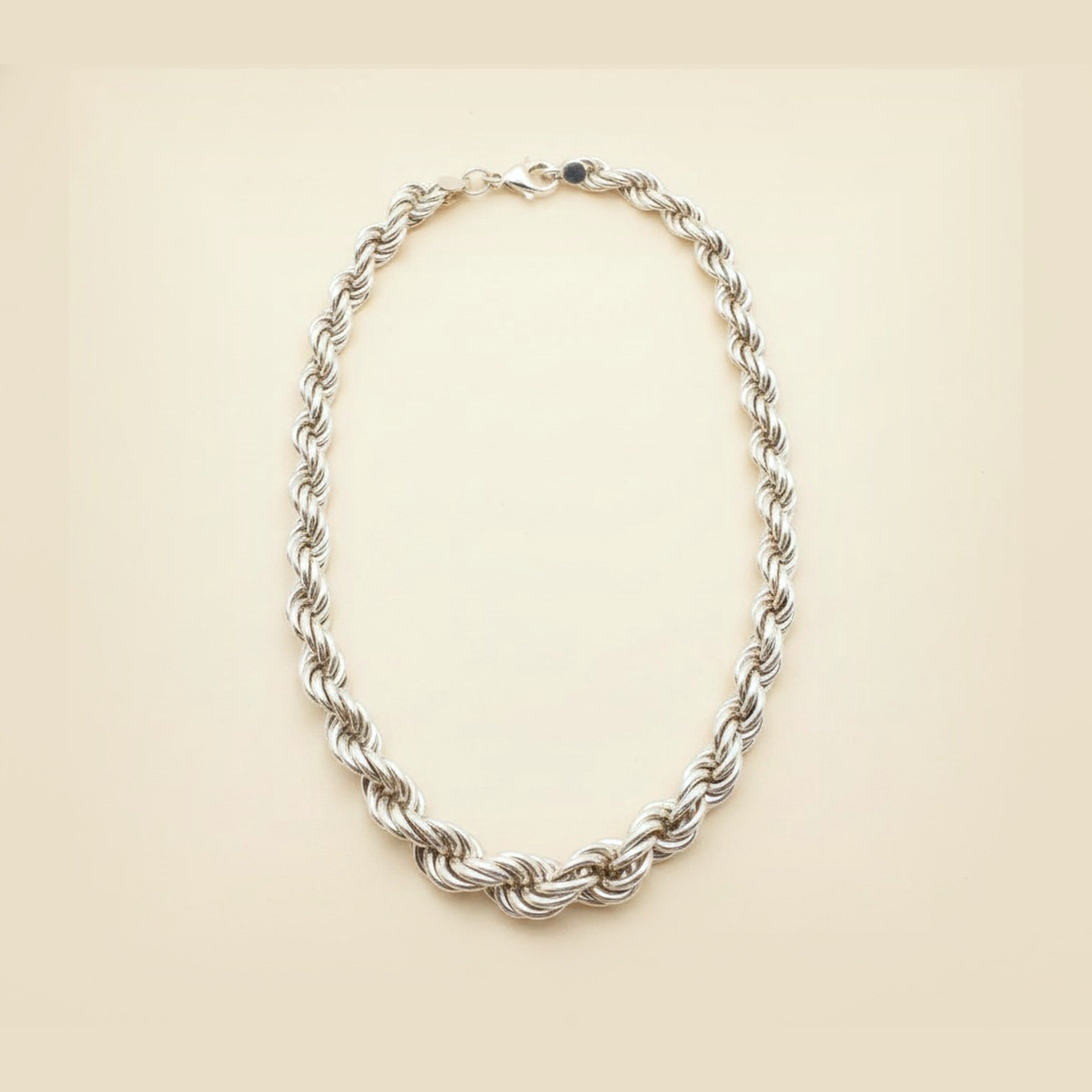 Tiffany & Co. Sterling Silver Graduated Twisted Rope Chain Necklace – Empire Diamond