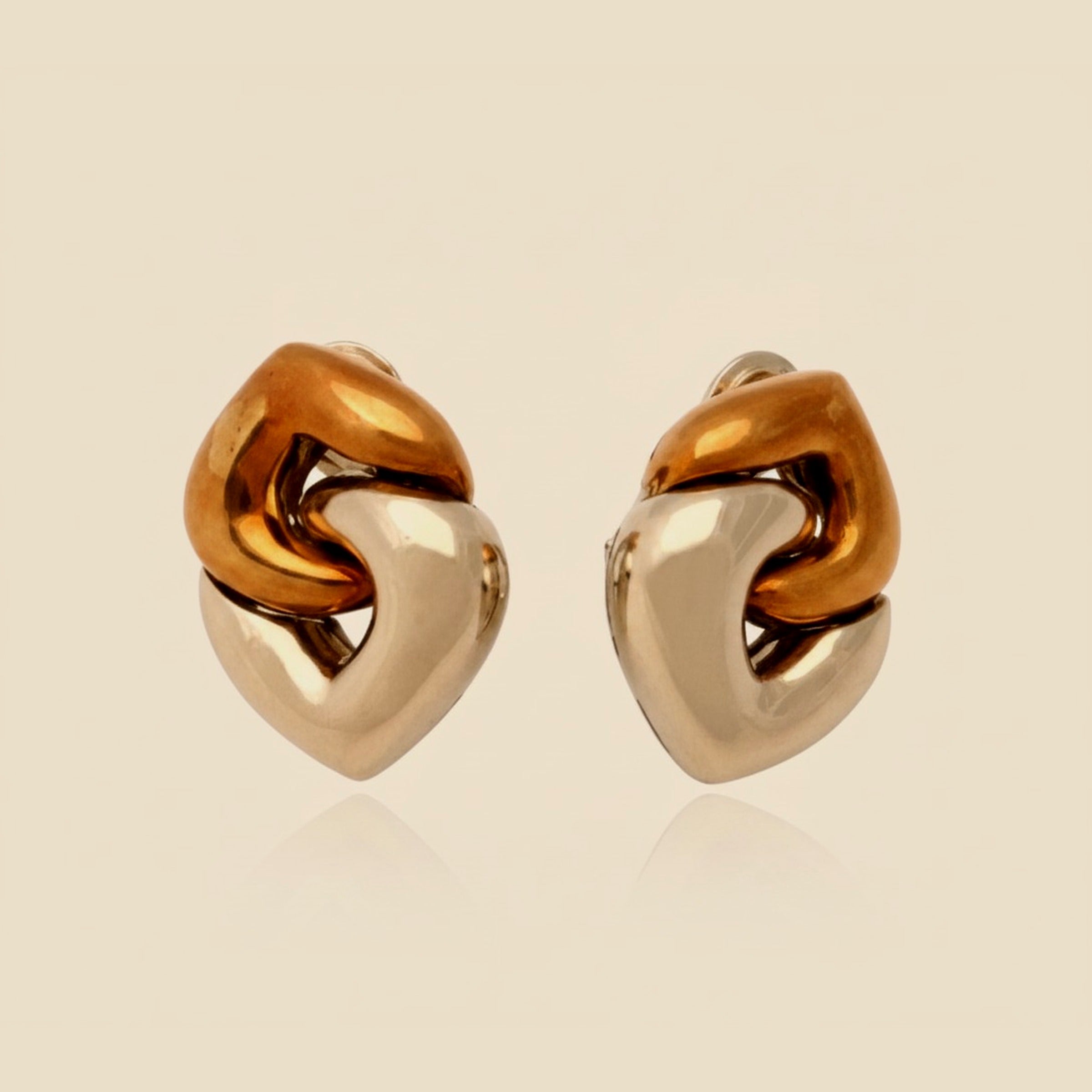 Two Tone 18K Intertwined Ear Clips – Empire Diamond