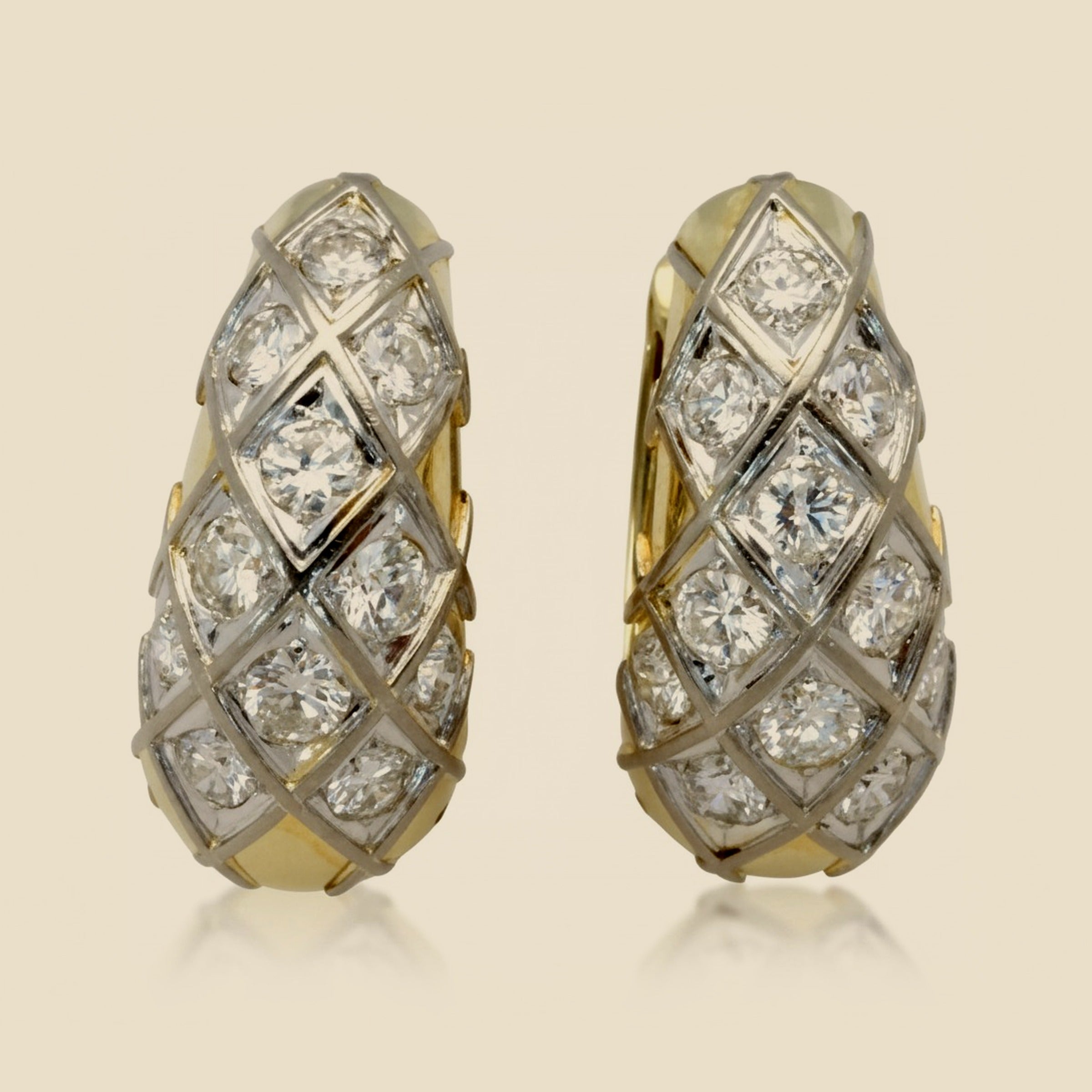 Two Tone Diamond Earrings – Empire Diamond