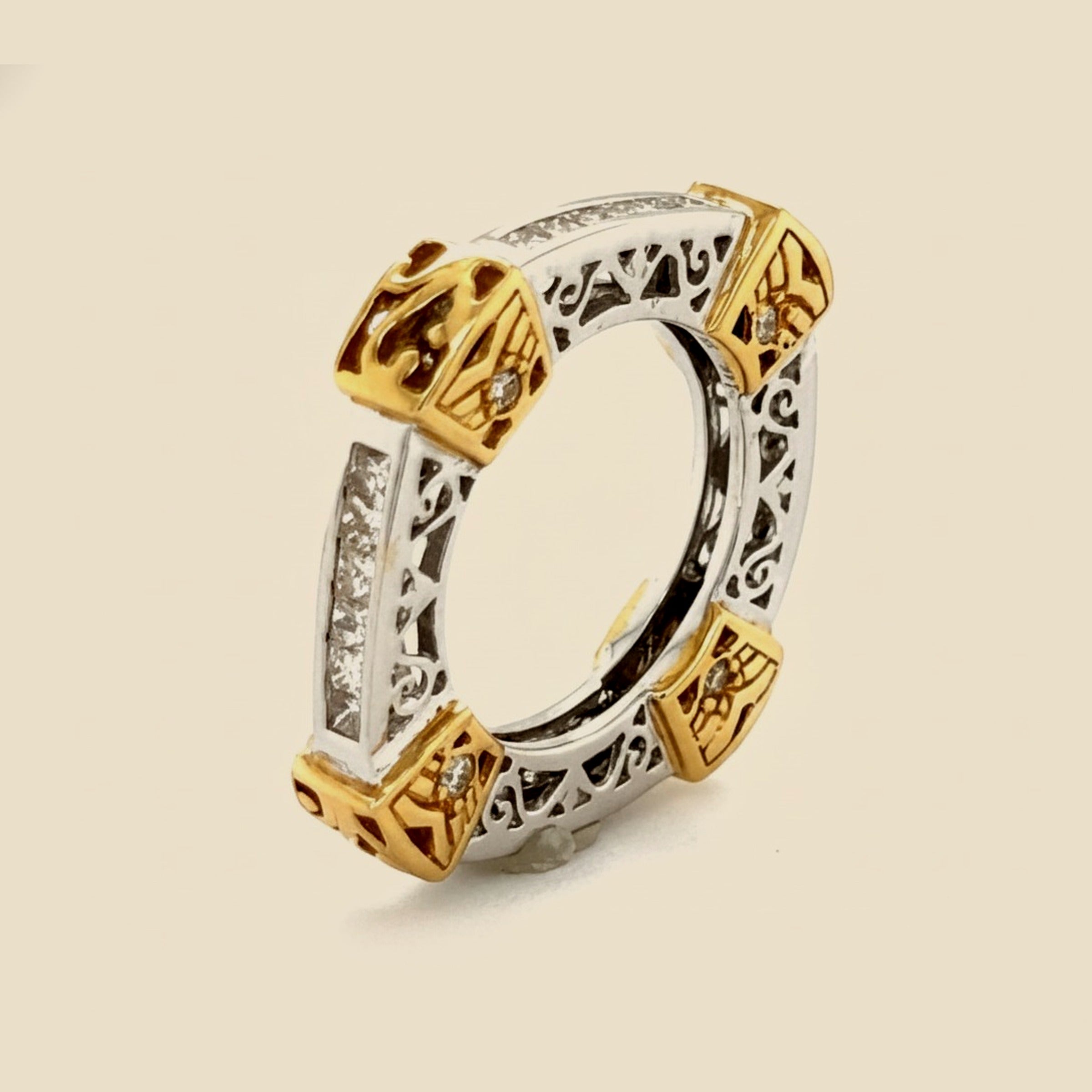 Two Tone Diamond Eternity Band