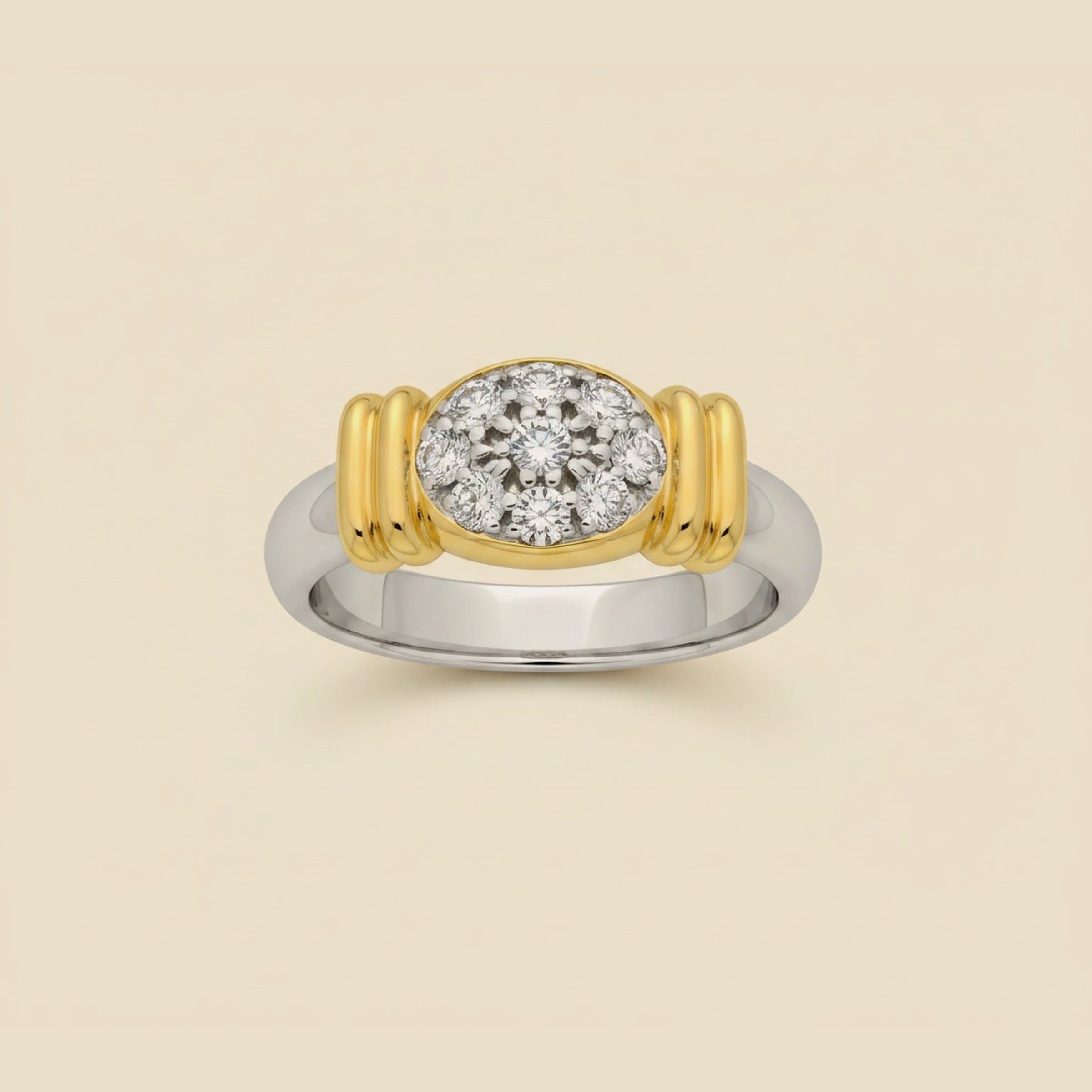 Two Tone Diamond Ring – Empire Diamond – view 2