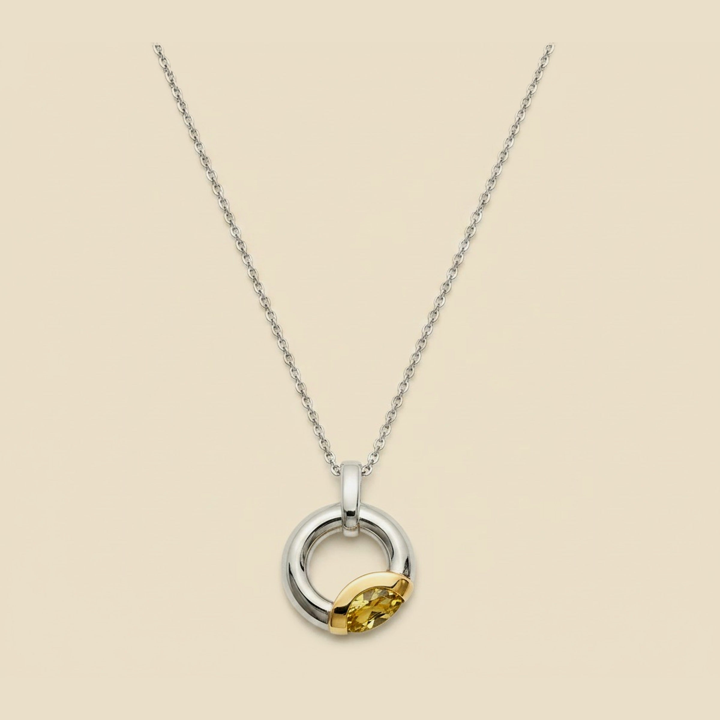 Vintage Movado Sterling Silver & Yellow Gold Pendant – Empire Diamond