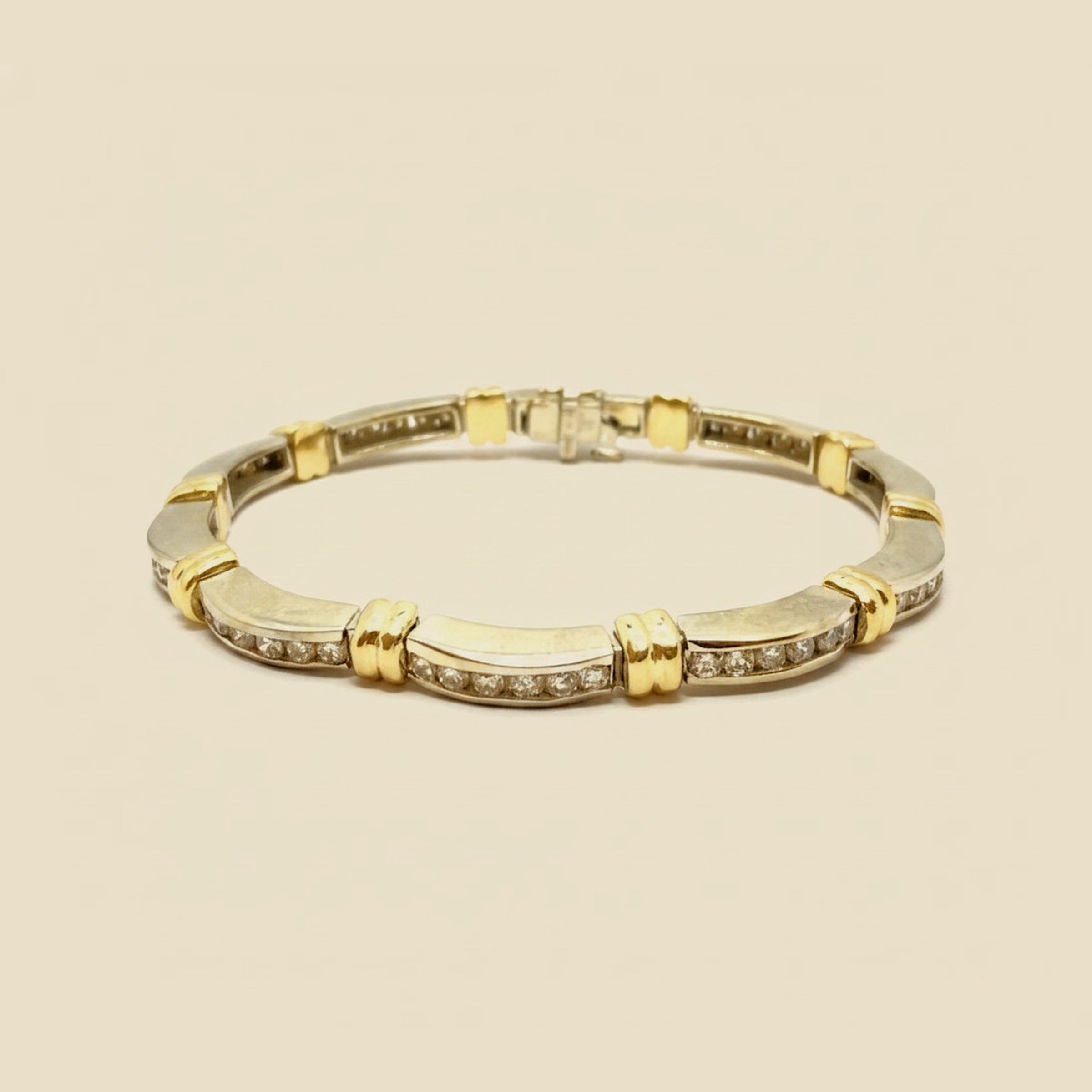 White Gold Channel Set Diamond Link Bracelet – Empire Diamond