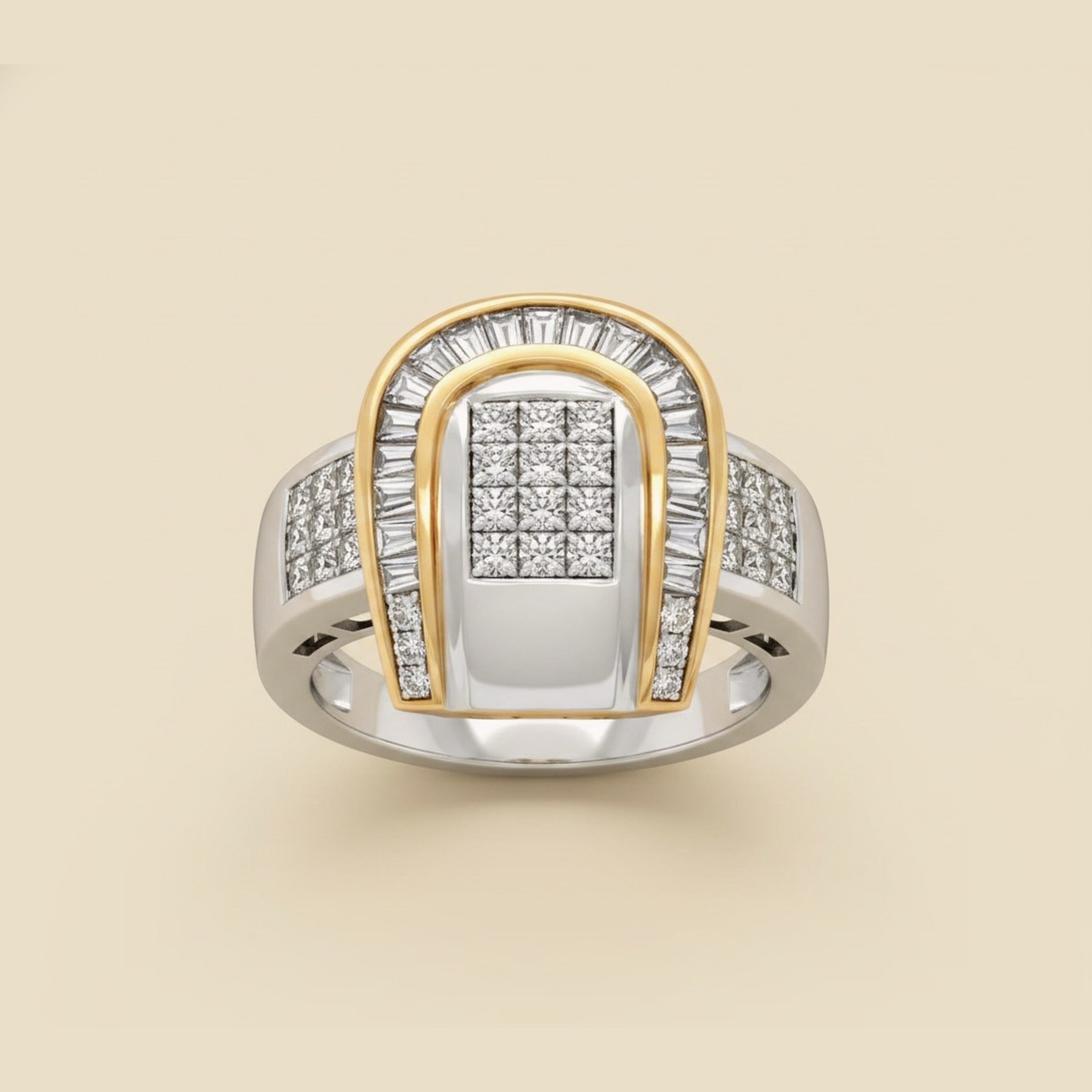 White Gold Diamond Buckle Ring
