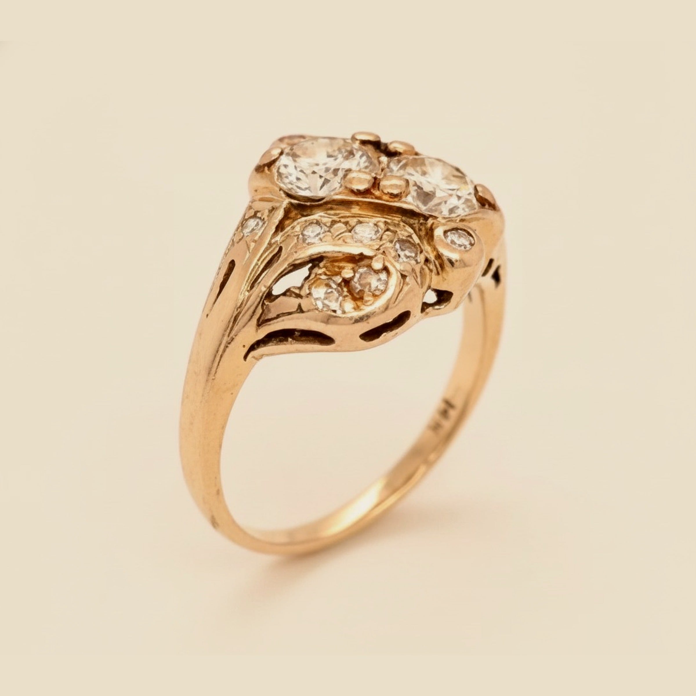 White Gold Diamond Cocktail Ring – Empire Diamond