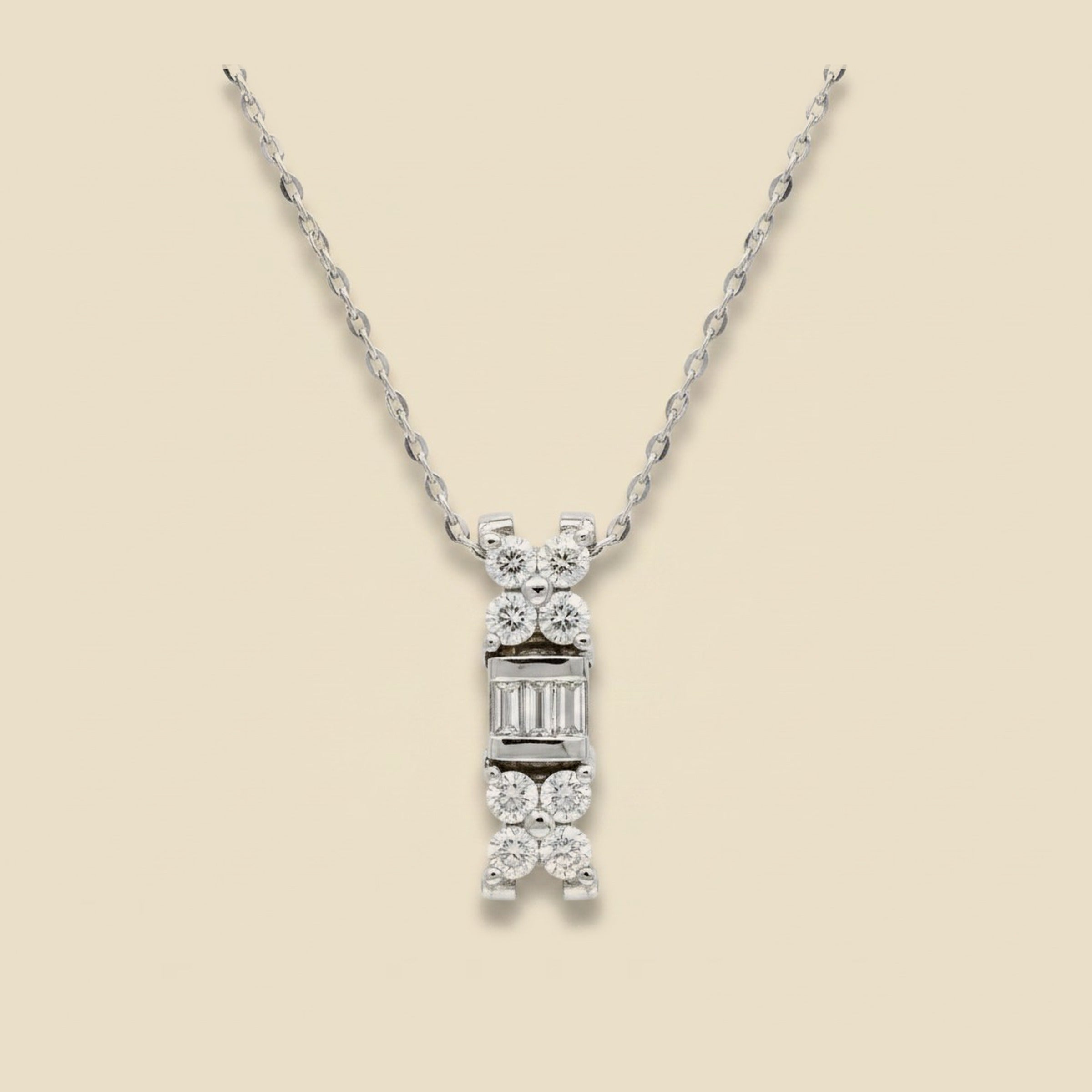 White Gold Diamond Pendant Necklace