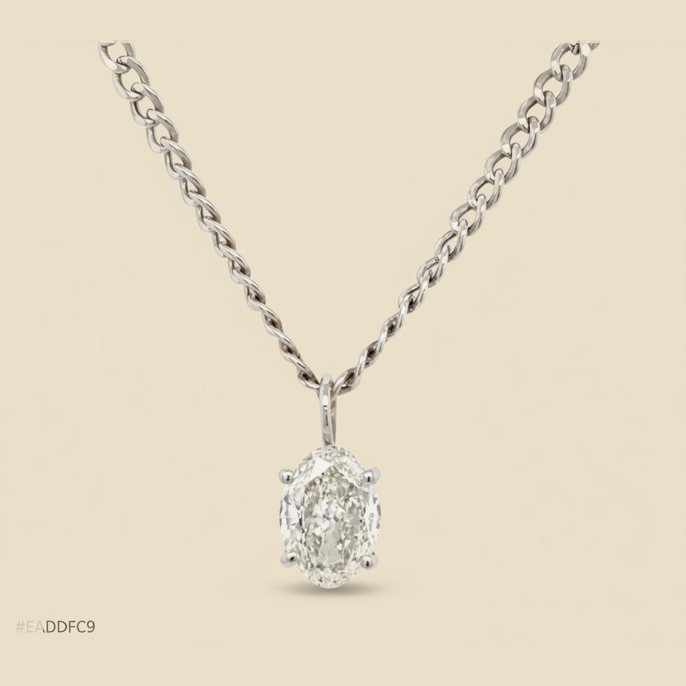 White Gold Diamond Solitaire Pendant – Empire Diamond