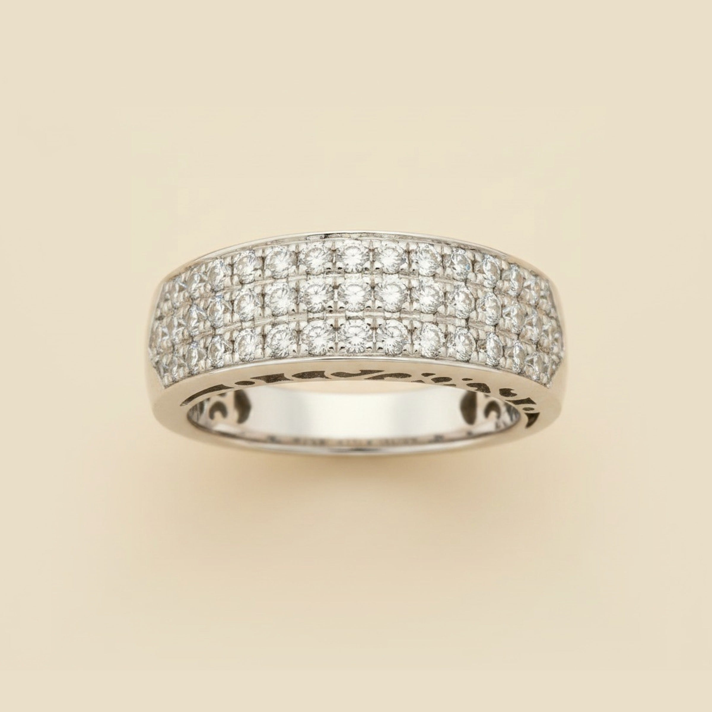 White Gold Pave Diamond Cluster Ring – Empire Diamond – view 2