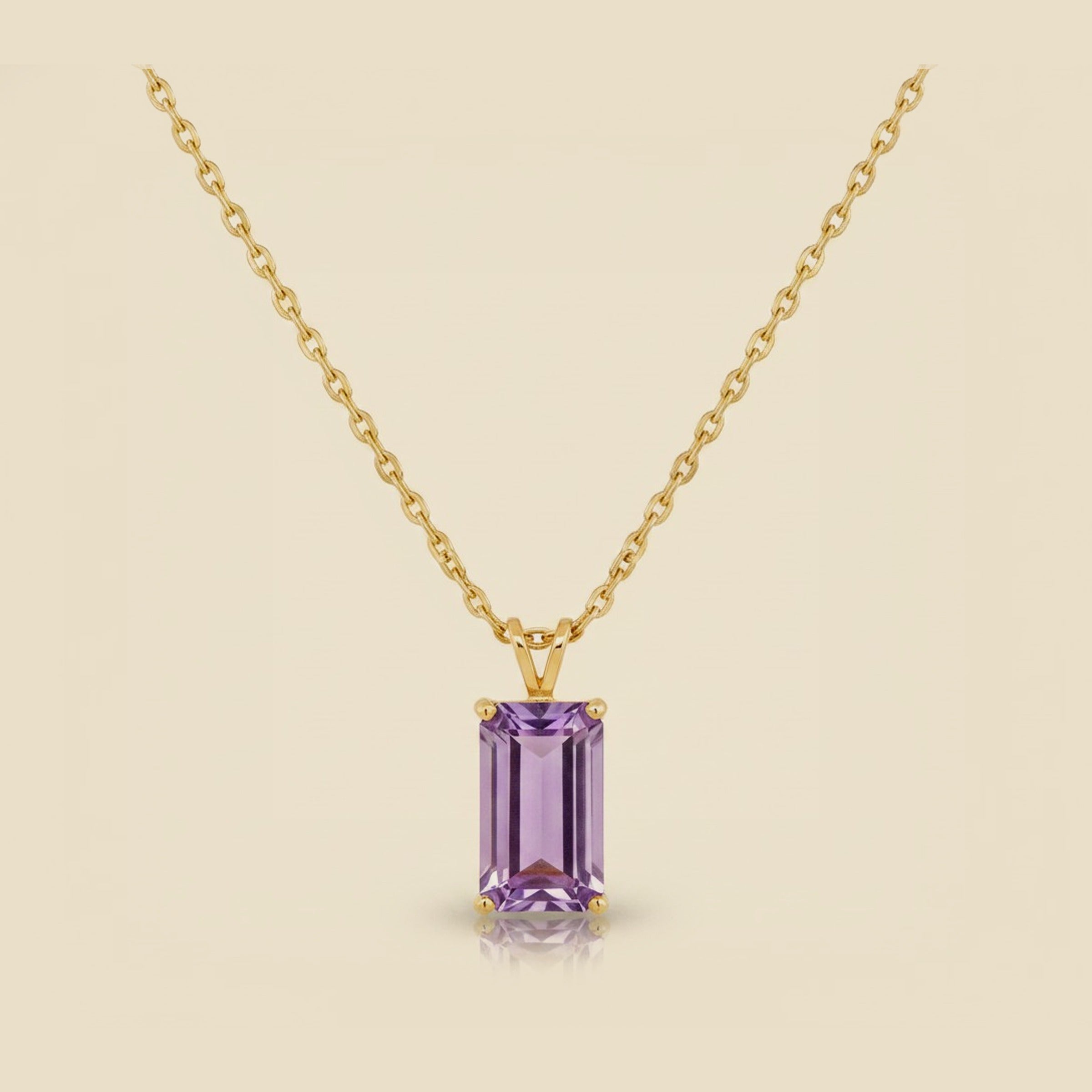 Yellow Gold Amethyst Pendant
