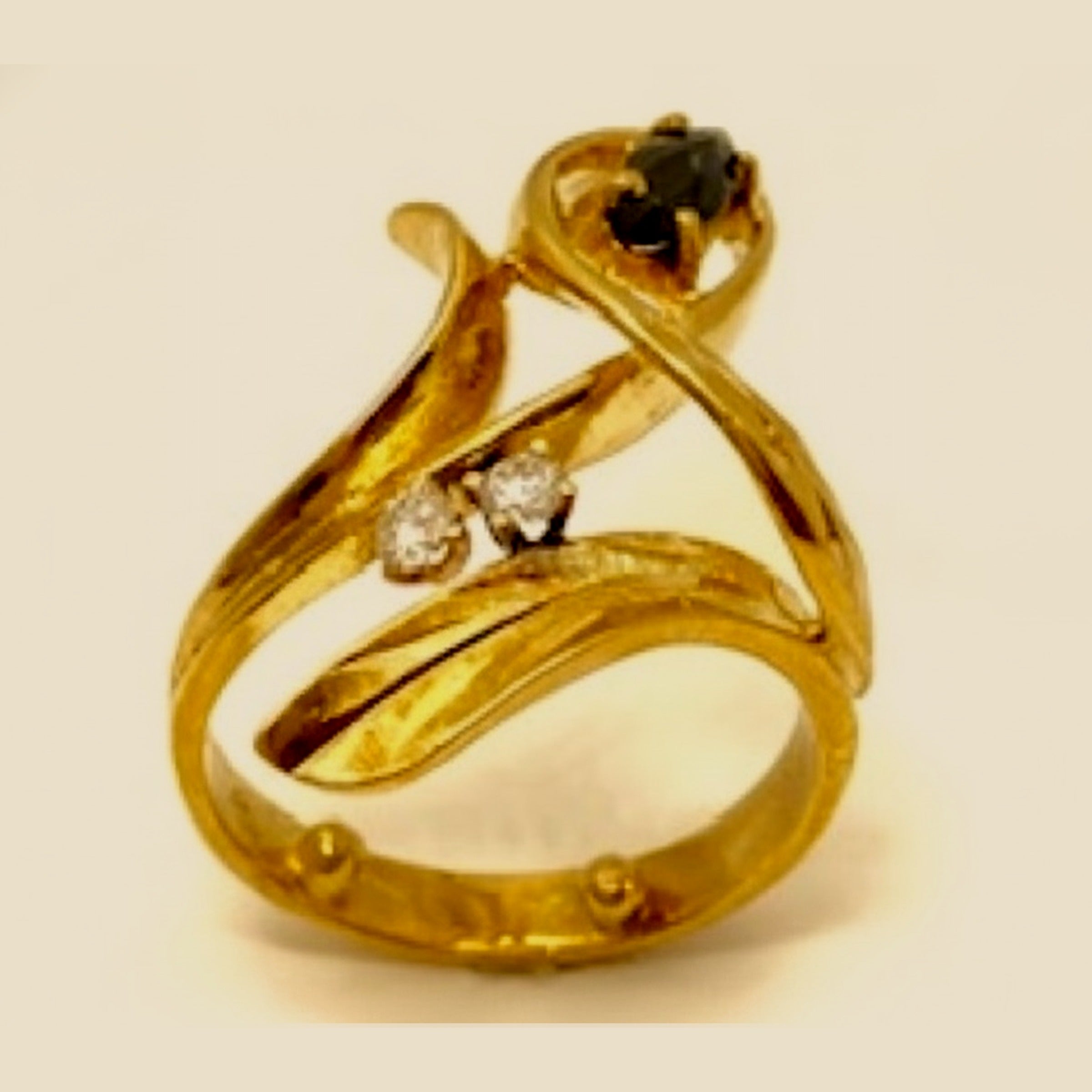 Yellow Gold Asymmetrical Ring