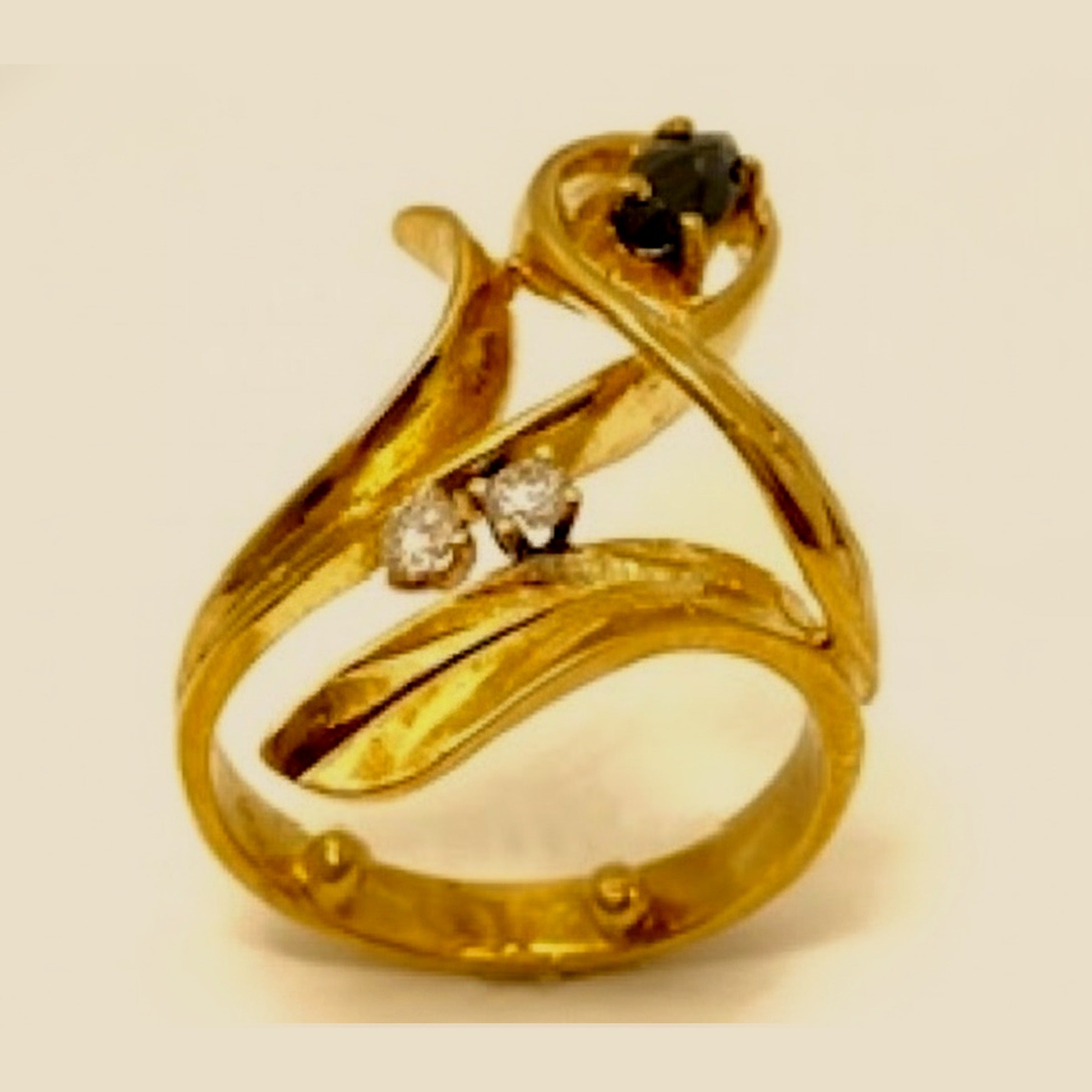 Yellow Gold Asymmetrical Ring