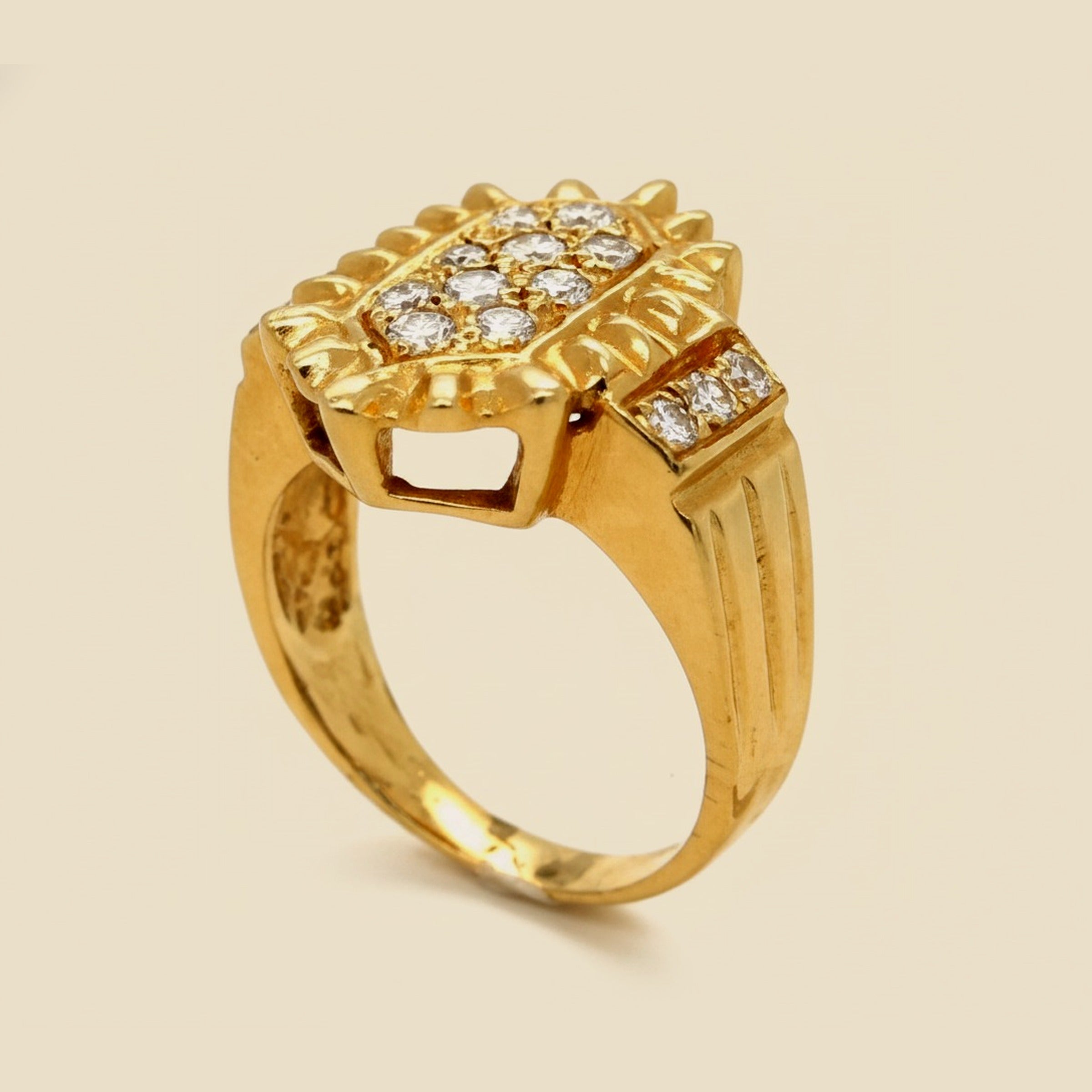 Yellow Gold Diamond Cocktail Ring