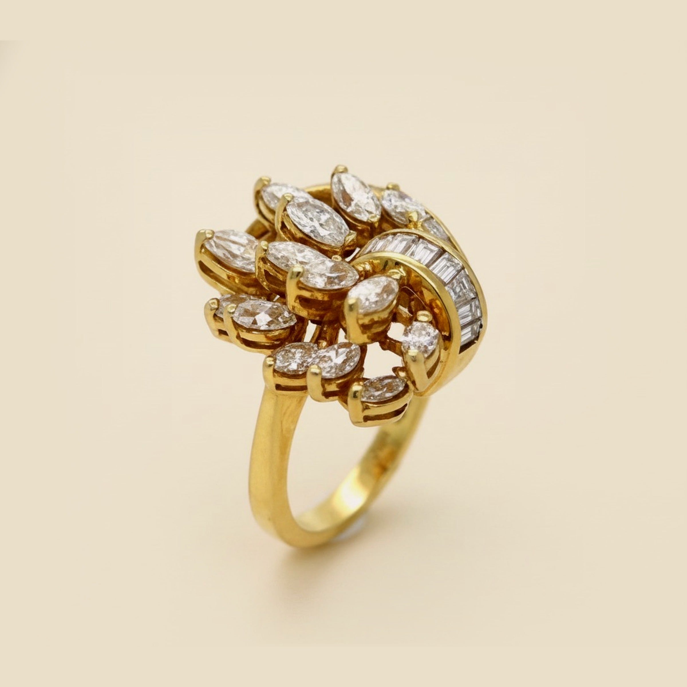 Yellow Gold Diamond Cocktail Ring