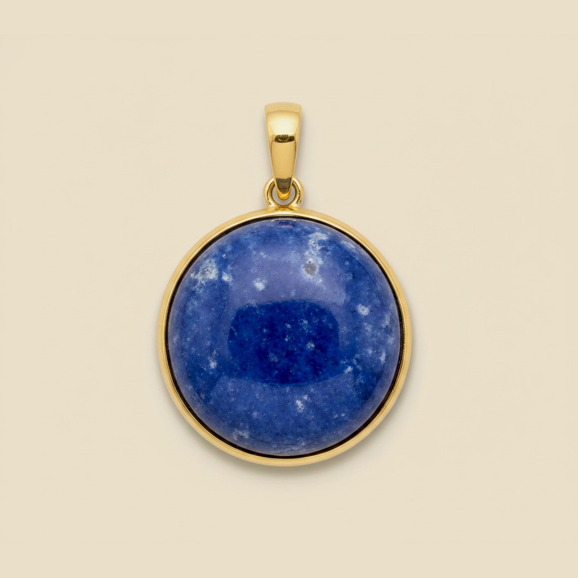 Yellow Gold Lapis Oval Pendant – Empire Diamond