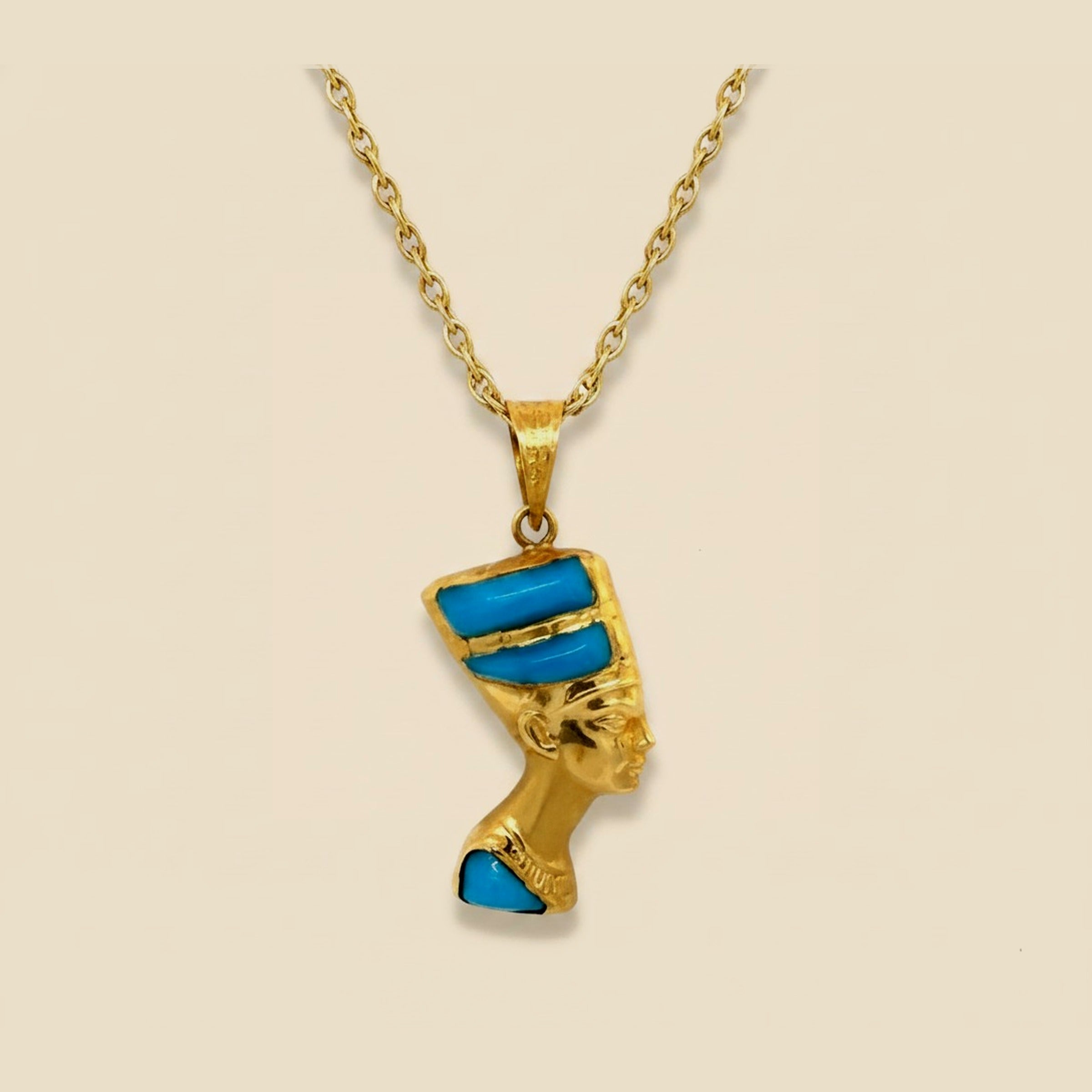 Yellow Gold Nefertiti Pendant/Charm