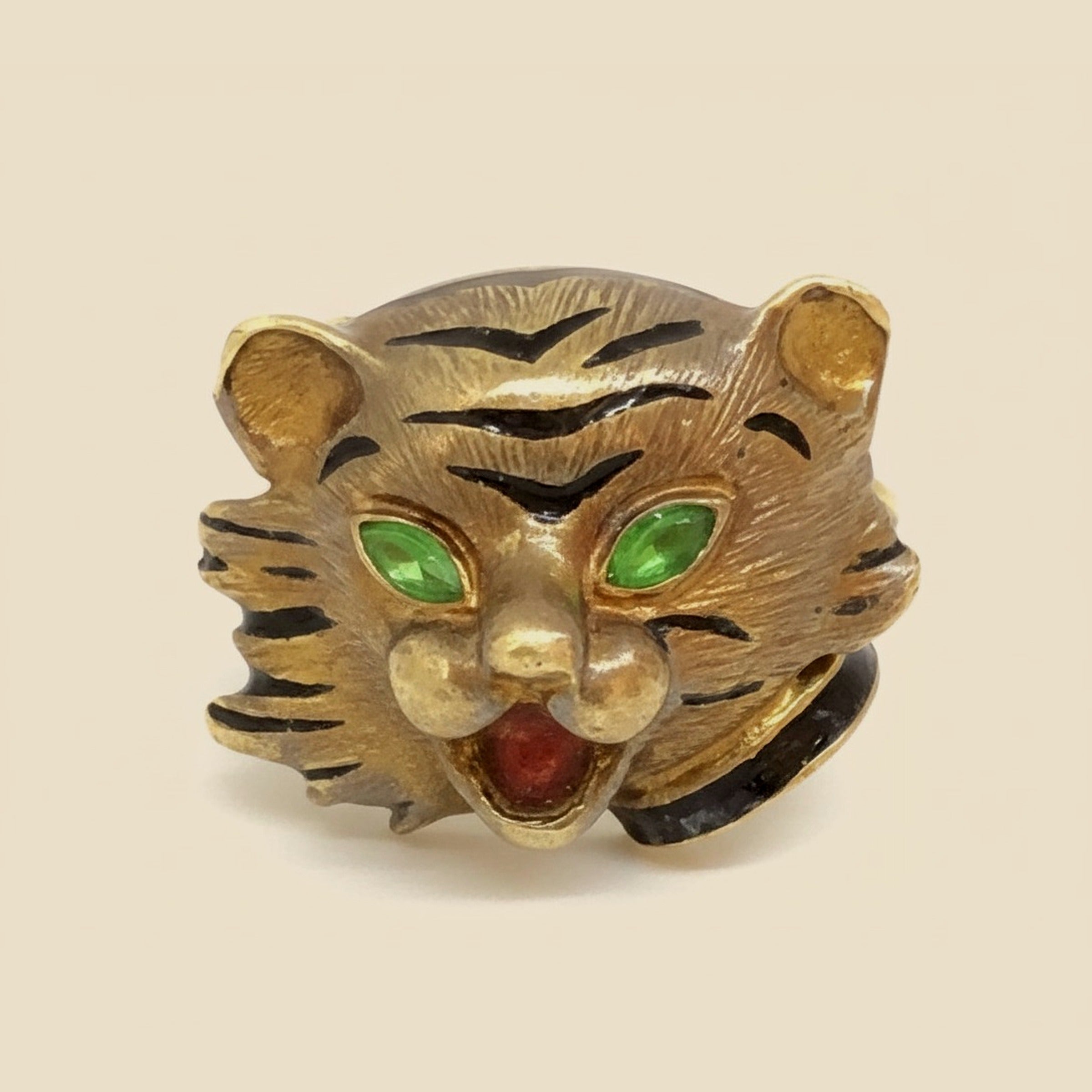 Yellow Gold & Rose Gold Enamel Tiger-cub Ring – Empire Diamond – view 2