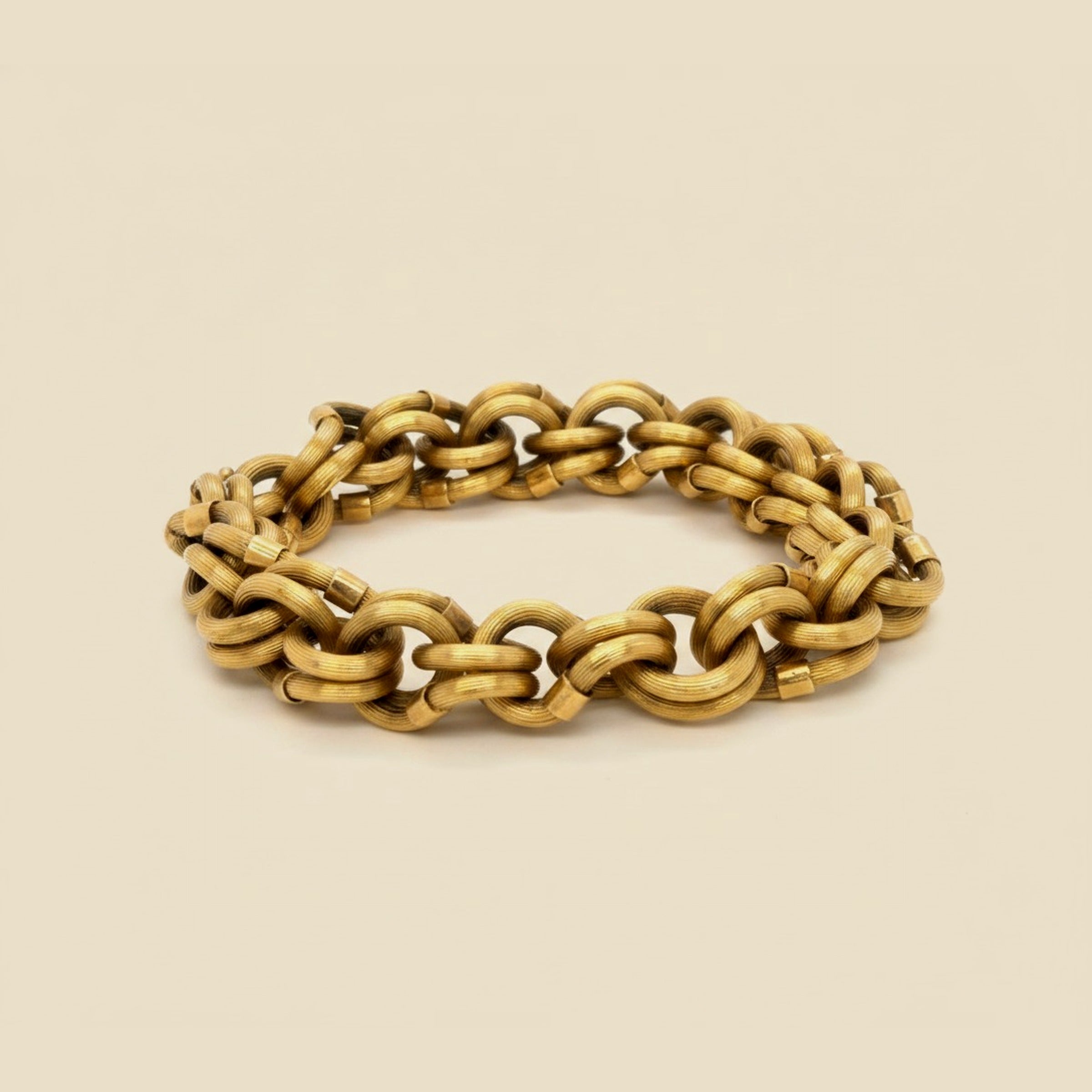 Yellow Gold Spiral Link Bracelet